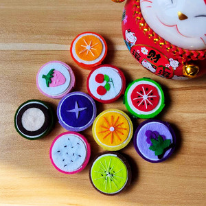 不织布手工材料包diy免裁剪幼儿园美食作业彩色水果糖/盘子糖果