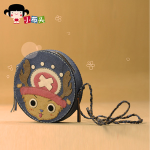 29包邮美悦新款免裁剪创意不织布材料包diy手工布艺乔巴小背挎包