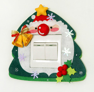 包邮免裁剪圣诞开关贴开关套美悦不织布手工diy布艺自制材料包