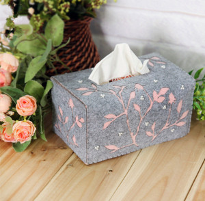 花影丛生家居纸抽盒纸巾盒免裁剪不织布手工布艺diy材料包自制