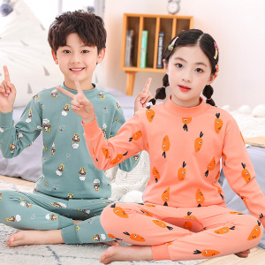 儿童纯棉内衣套装小孩秋衣秋裤精梳棉睡衣棉毛裤中大男女童棉毛衫