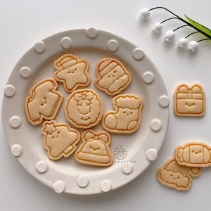 特价新款圣诞节日式小可爱雪人姜饼人曲奇烘焙饼干模具3D立体卡通