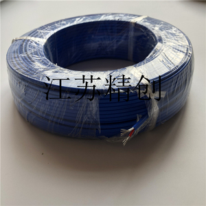 K型铁氟龙测温线2*7*0.3多股补偿导线2*0.5mm²蓝色加粗热电偶线