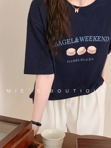 ◆Bagela百吉饼~洋气纯棉の基础款纯色圆领短袖白色正肩基本款T恤