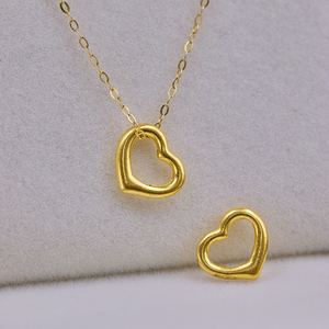 爱心项链吊坠心形镂空