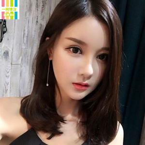 网红同款假发女中长发中分无刘海自然逼真时尚修脸蓬松齐肩短直发