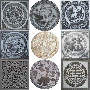 天然石材大理石雕刻浮雕别墅外墙装饰浮雕中式青石汉白玉雕花福字