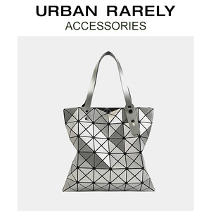 UR包包日本几何菱格女包时尚大容量轻便菱形格子包单肩手提托特包