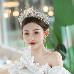 新娘皇冠手工发饰超美气质王冠水钻优雅礼服结婚写真拍照婚纱配饰