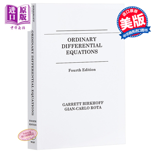 现货 Ordinary Differential Equations 4th Edition 英文原版 常微分方程 第4版 Garrett Birkhoff 伯克霍夫【中商原版】