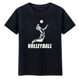 夏季中国体育俱乐部纯棉圆领 排球队训练队服周边印号短袖T恤衣服