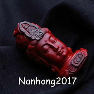 南红玛瑙观音头像吊坠立体铁皮包浆锦红无相佛悟道佛祖弥勒佛苏工