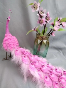 000人付款淘宝diy手工丝网花材料 手工动物孔雀亮钻  色彩鲜艳  平底