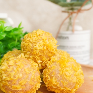 吉安蛋黄流心球600g24个爆浆流心酥冷冻油炸小吃半成品西餐小食