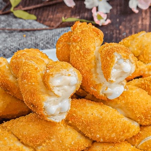 网红爆浆大麻花 5个/400克 半熟软麻花半成品 蛋黄榴莲夹心