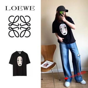 代购loewe/罗意威 千与千寻联名无脸男短袖背后煤球精灵男女款t恤
