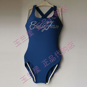 现货 安莉芳正品 性感交叉美背连体泳衣小胸聚拢镶钻泳衣es0946