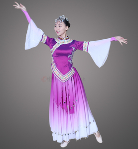 烟云舞其其格玛艺考独舞女子古典民族间舞蹈台表演出服装饰定做制