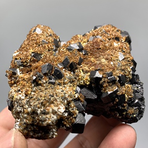 内蒙磁铁矿石榴石共生天然矿物晶体标本矿石原石收藏石头摆件地质