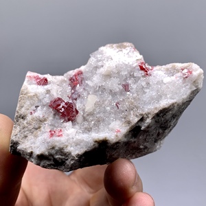 贵州朱砂辰砂白云石水晶天然矿物晶体标本矿石原石收藏石头摆件