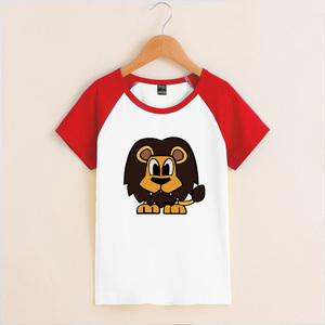 ins男童卡通动物狮子t恤宝宝童装短袖小孩衣服六一儿童节运动会服