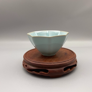 汝窑茶具茶杯天青马蹄杯70ml全手工礼盒装赵志强茶杯0人付款198