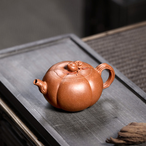 观云 紫砂壶手工仿生器高端送礼李新生原矿降坡泥 寿桃壶190cc