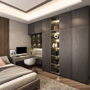 皮阿诺定制整体衣柜 现代简约全屋定制家居卧室衣橱走入式衣帽间