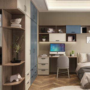 皮阿诺全屋定制转角衣柜衣帽间榻榻米青少年房间整体卧室家具定做