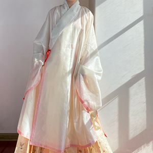 【转定金】衿娥汉服 轻烟明制交领长衫罩衫 暗花纱长衫 晚明