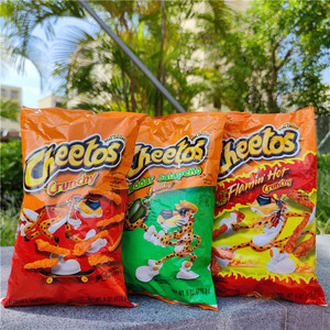 奇多香辣玉米条芝士粟米棒玉米片膨化休闲零食cheetos corn chips