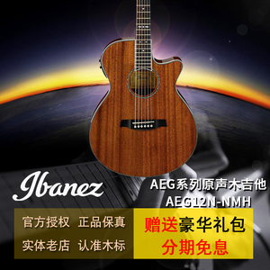 Ibanez依班娜 AEG12II复古色 41寸入门练习旅行电箱木吉他初学者