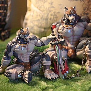 【预售中】volga 沃尔加窝瓜兽人斗技场kc gk 福瑞手办卡通盲盒fu