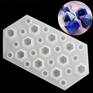 网红钻石方块造型制冰格模具 DIY水晶滴胶硅胶创意小冻冰块球模具