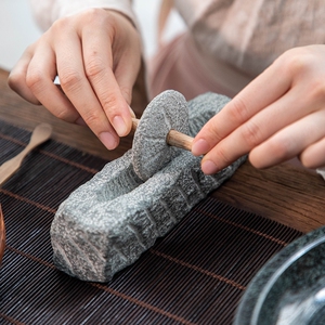 学部会的成熟淘宝【茶碾】宋代点茶工具器具青石茶磨茶碾研磨茶粉捣