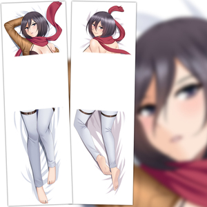 进击的巨人周边三笠阿克曼等身抱枕套二次元动漫宅男全身半身枕