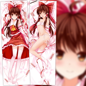 动漫双面等身抱枕 东方project 博丽灵梦 2wt抱枕套靠枕方枕