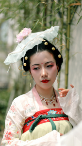 【粤华祥】原百忍堂-汉服头饰仿林芳兵杨贵妃荷叶帽发冠汉服头饰