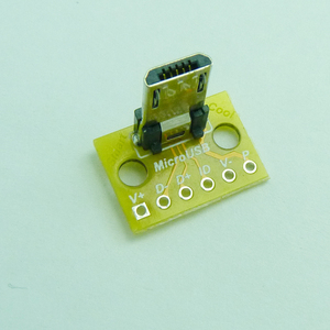 加长头立式MicroUSB公座转接板DIP焊接板USB插座Micro公头USB插头