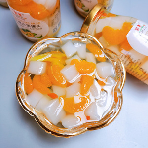 园秀水果罐头什锦混合水果椰果橘子桔子整箱玻璃瓶杯夏日冷饮6瓶