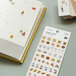 Dailylike韩国文具可爱半透明胶质贴纸手帐本日记装饰小贴画单张