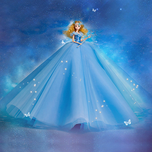 珍藏版灰姑娘婚纱娃娃重磅蓝色大裙仙仙公主娃娃女孩玩具礼物