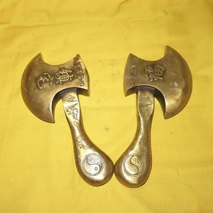 开光纯铜镇宅斧头法器摆件招财斧子铜斧头开山神斧一斧压百祸辟邪