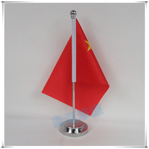 单杆合金桌旗架 桌面装饰旗架 摆件 谈判 签约展示旗