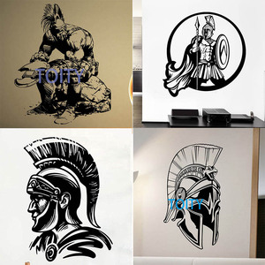 古罗马士兵贴画roman欧洲西方骑士墙贴古希腊斯巴达勇士头盔贴纸