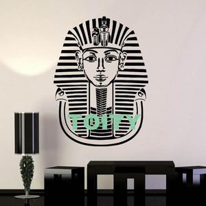 8款古埃及法老图坦卡蒙黄金面具墙贴酒吧ktv网咖复古贴画墙壁装饰