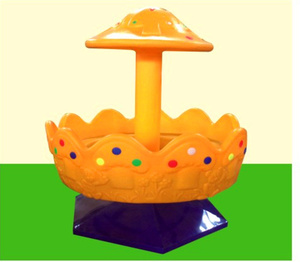 厂家直销幼儿园 户外 室内塑料卡通蘑菇转椅儿童大型玩具转转椅