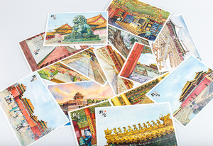大尺寸创意手绘故宫明信片北京旅游纪念品角楼午门乾清宫御花园