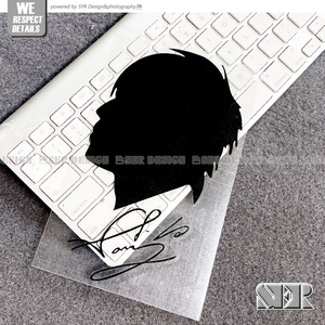 周杰伦卡通贴纸明星人物黑色剪影贴歌手头像反光个性汽车防水车贴