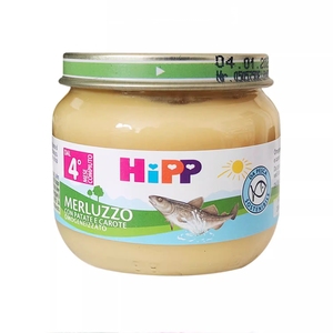 意大利版HIPP喜宝鱼泥2段鳕鱼泥营养蔬菜肉泥进口辅食品宝宝80克